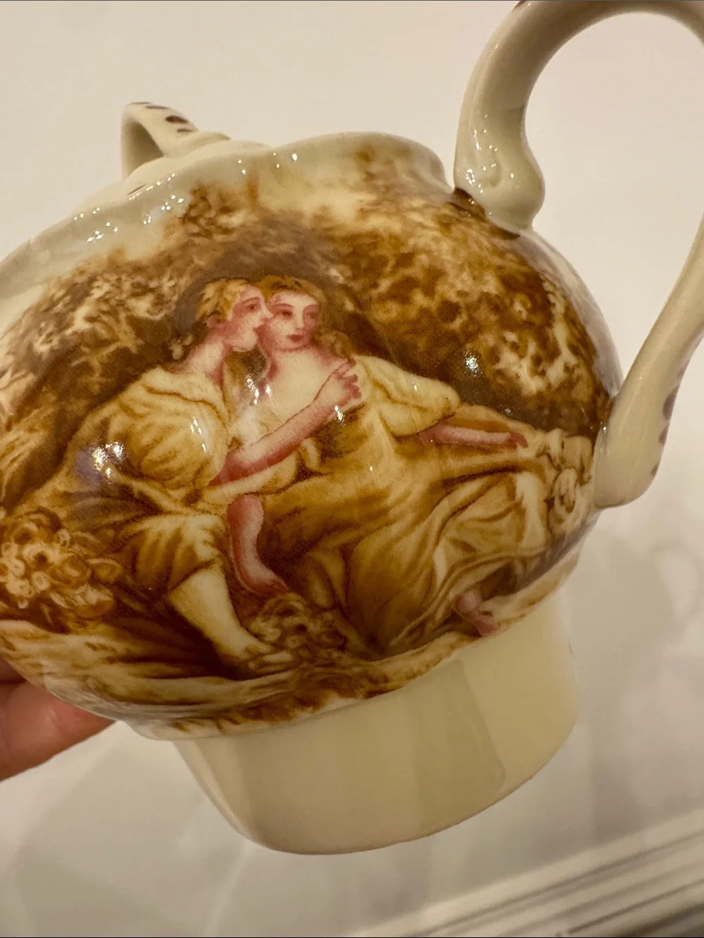 19th  Century British Staffordshire Pottery. Victorian Tea Pot